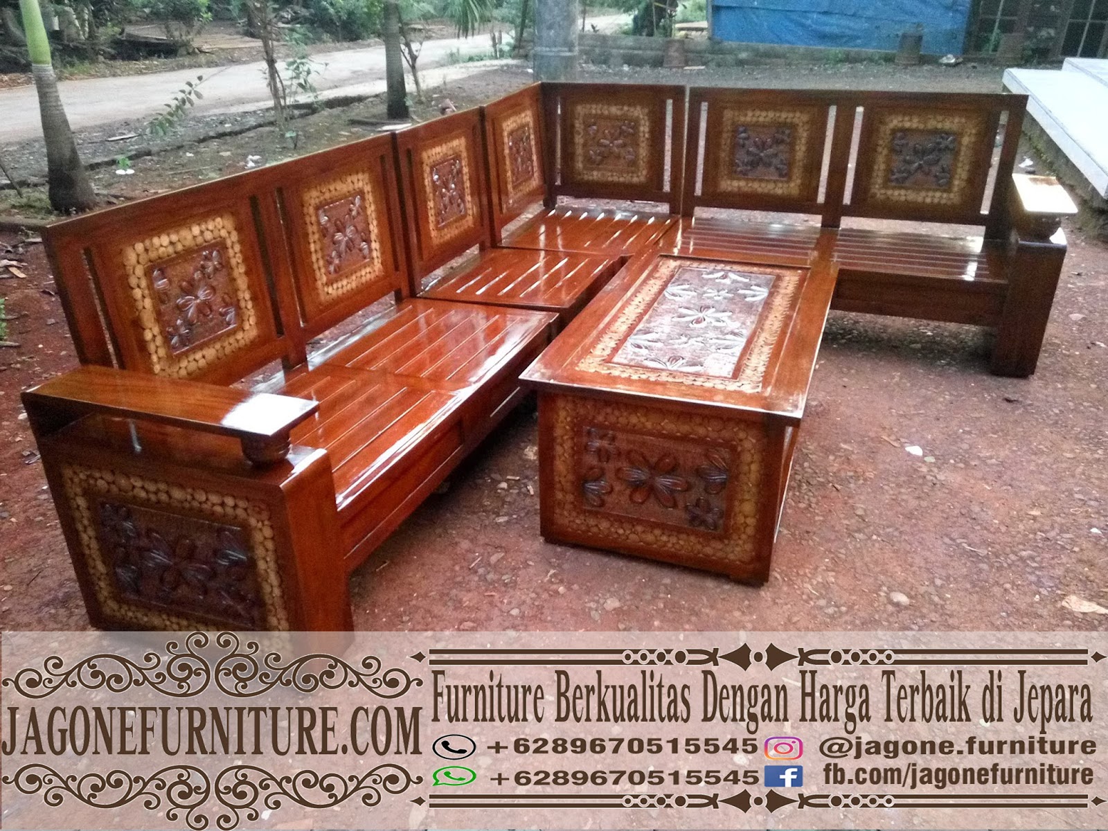 Set Kursi Tamu Sudut Minimalis STD 005 Jagone Furniture Berkualitas