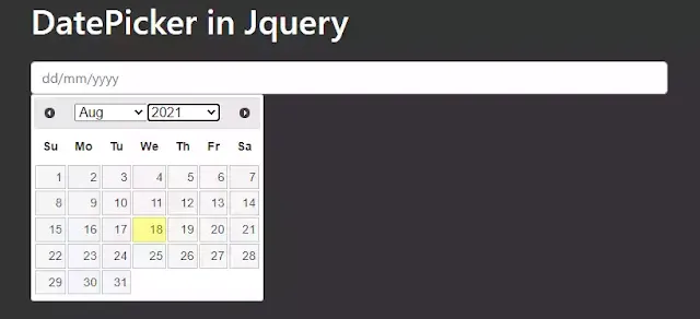 datepicker jquery month and years