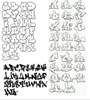 Graffiti alphabet letter A-Z 3in1 sample