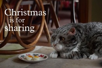 Мог получила вареное яйцо. Christmas is for sharing