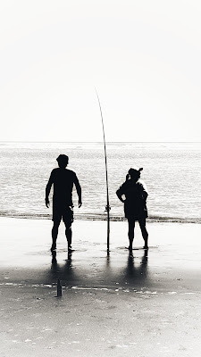 Fishing at Waitārere Beach