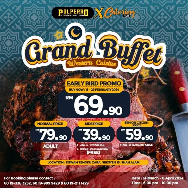 Poster Buffet Ramadhan 2024 di Polperro Steak House