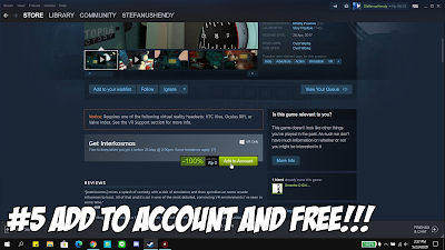 Add to Account and FREE and automatically Added to Your Steam Library