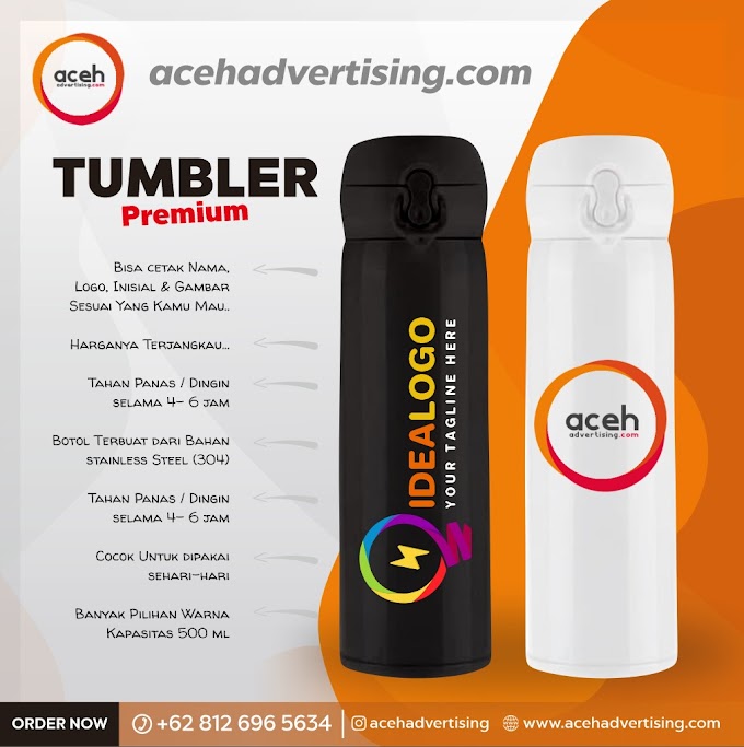  Tumbler Custom Logo - Aceh Advertising