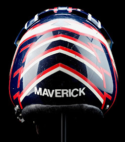 Top Gun Maverick fighter pilot helmet back