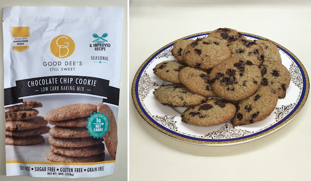 Good Dee's Chocolate Chip Cookie Mix and baked cookies