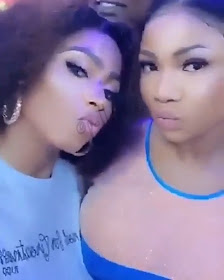 Video Tacha and Mercy hug and greet each other outside the house at DSTV office