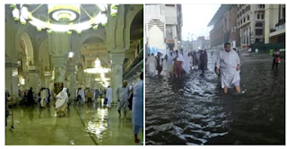 MASYAALLAH,, Makkah Kini Banjir, Di Masjidil Haram Air sampai Semata Kaki, Pertanda Apa Ini??