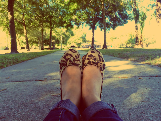 leopard print ballet flats