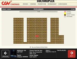 Pilih tempat duduk cgv