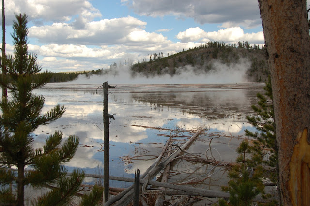 Geothermal reflections in Yellowstone