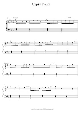 
Free easy piano sheet music of Franz Joseph Haydn: Gypsy Dance