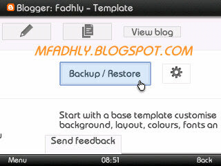 Blogger# Backup / Restore