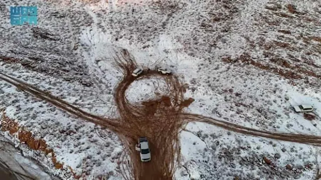 Trojena mountains gets another Snowfall in February - Saudi-Expatriates.com