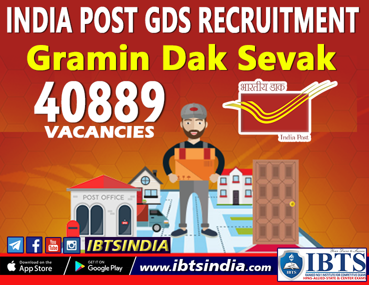 India Post GDS Recruitment 2023 | 40889 Gramin Dak Sevak vacancies (Official Notification PDF & Apply Online)