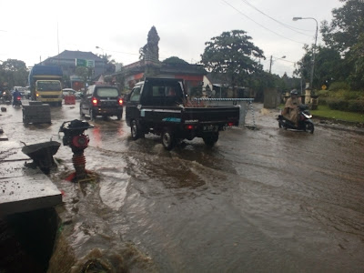 Pusat Pemerintahan Bangli Kembali Dilanda Banjir