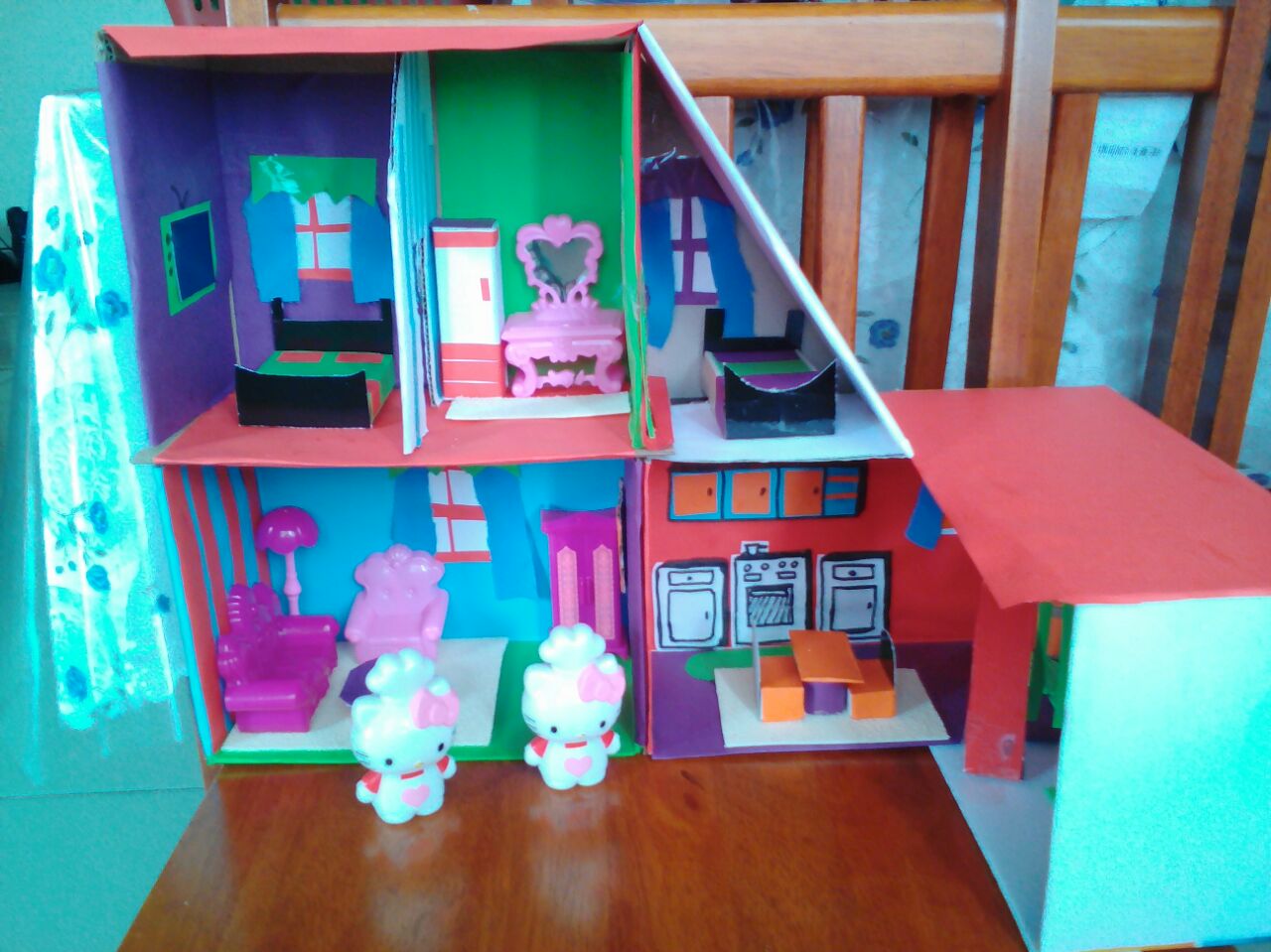 CERITA HATI: Diy doll housebox daripada kotak untuk anak