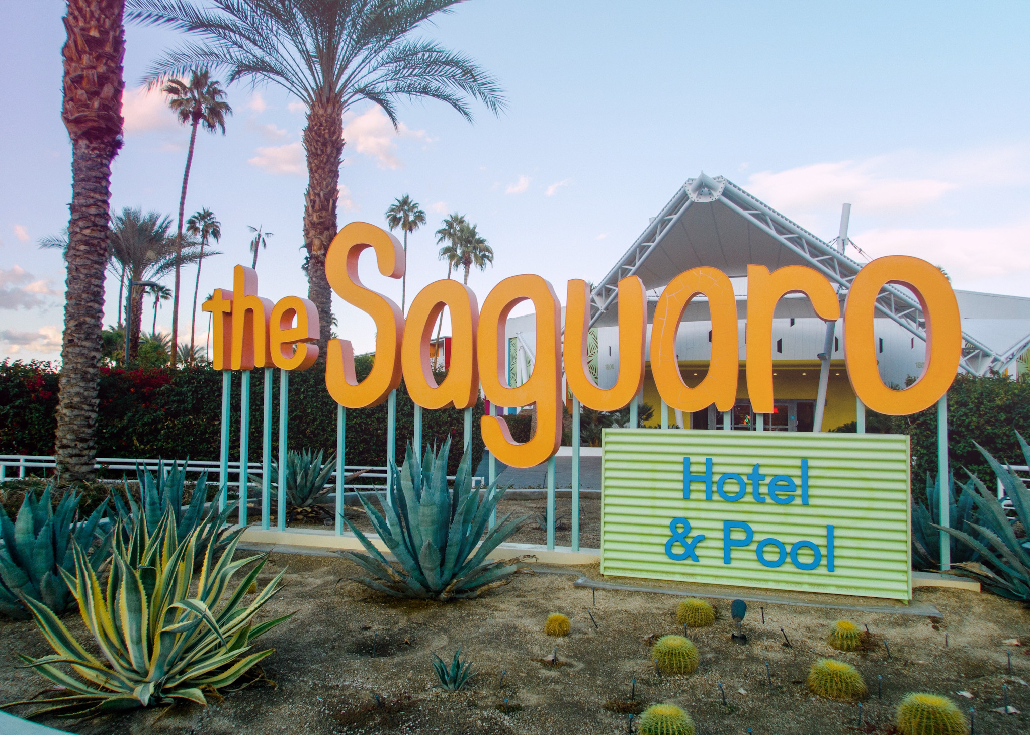 The Saguaro Hotel & Pool is a rainbow hotel in Palm Springs
