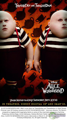 Matt Lucas Tweedledee Tweedledum Alice in Wonderland Movie Poster