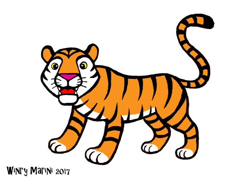 Art and Lore How To Draw a Tiger Cara Menggambar Harimau 