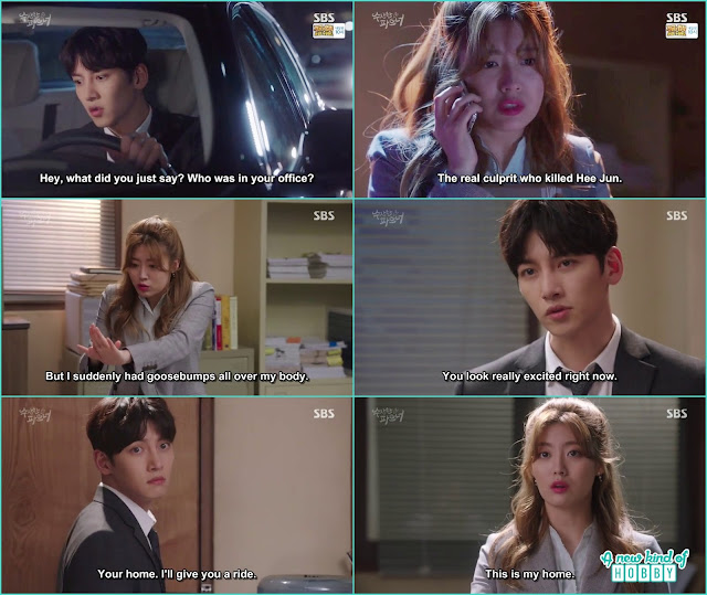 bong hee tells the previous incident to ji wook in a very dramatic way - Suspicious Partner: Episode 7 & 8 korean drama 
