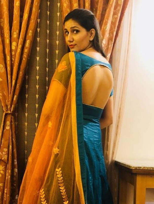 607px x 803px - 5 hot photos of Sapna Choudhary in backless sarees and suits - see now.