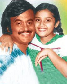 Rajinikanth with daughter