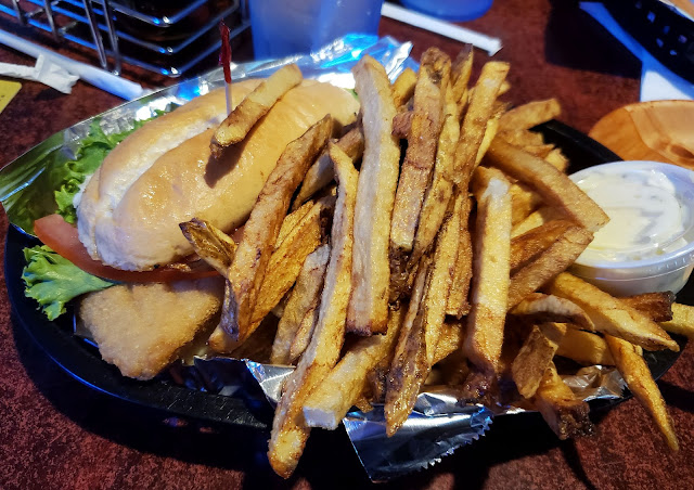 Fishtail Sandwich with French Fries