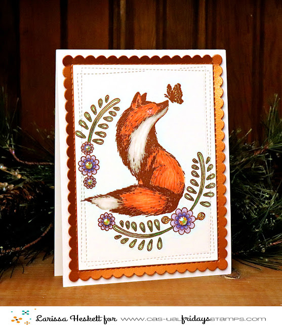 Thinking of You Foxy Friend by Larissa Heskett using Foxy Stamp Set by CAS-ual Fridays Stamps