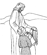 Jesús ora por los niños para colorear. Colorear Dibujo de Jesus con los . (free christian coloring pages for kids )