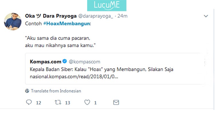 10 Cuitan 'Hoax Membangun' Ini Kocak Abis, Seriusan 