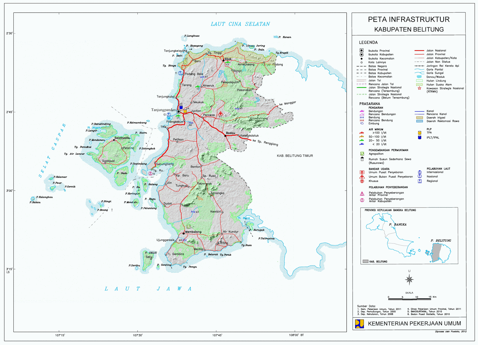  Peta Kota Peta Kabupaten Belitung 