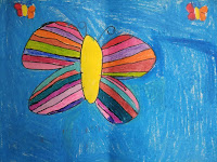 Harmony Arts Academy Drawing Classes Wednesday 24-July-19 Swara Amit Nimbalkar 6 yrs Butterfly Bird Drawing Oil Pastels, Paper SSDP - (01) - First