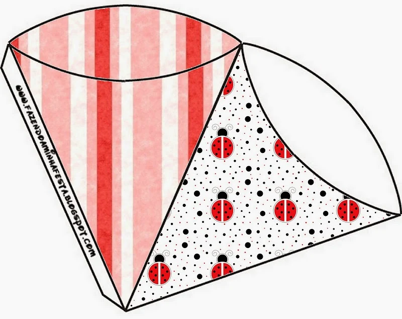 Sweet Ladybugs and Polka Dots  Free Printable Cones.