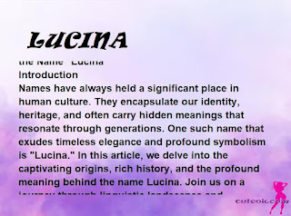 meaning of the name LUCINA