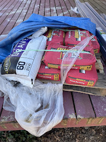 800 pounds of gravel and concrete