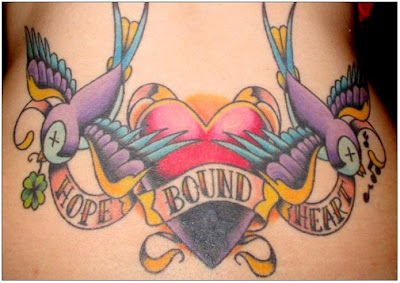 Hope Bound Heart Miami Tattoos on Neck: