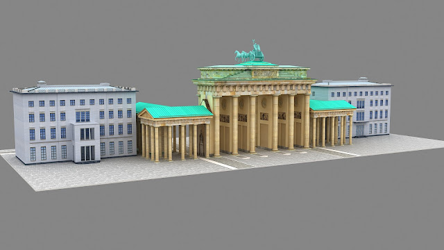 Berlin Brandenburg Gate 3d Model