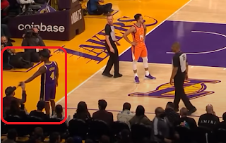 Fan ejected for slapping hand of Rajon Rondo, Lakers vs Suns, 10/22/2021