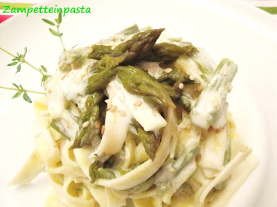 Lasagnette con asparagi e robiola - Primo piatto con asparagi