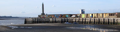 Margate breakwater (with arty-painted doors)