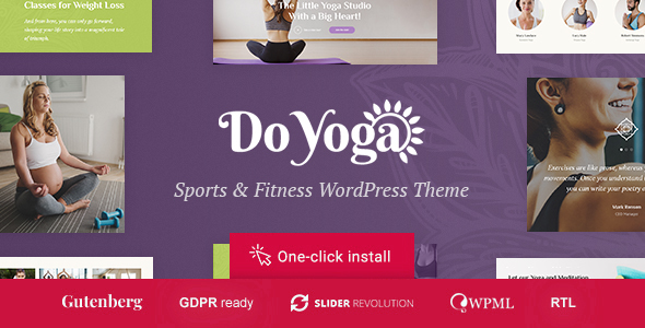 Do Yoga v1.1.7 – Fitness Studio & Yoga Club WordPress Theme