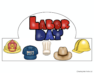 labor day hat template with hats