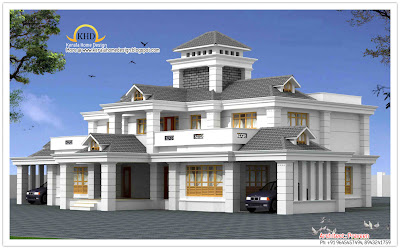 469 square meter (5050 sq.frt) Luxury Home Design Elevation - October 2011