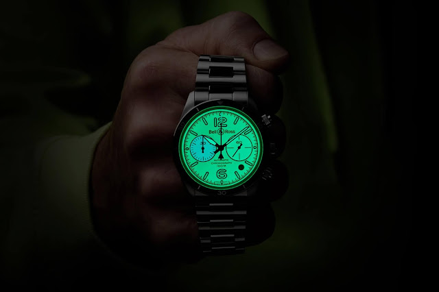 Lancement de la réplique de montre Bell & Ross BR V2-94 Full Lum 41 mm à cadran vert