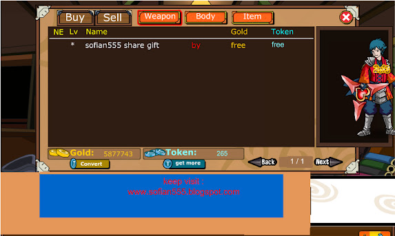 Cheat Share Gift Item Ninja Saga 2013