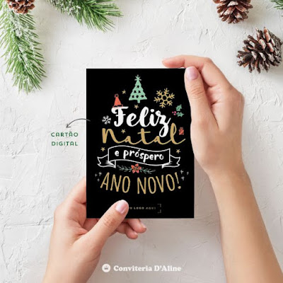 cartão natal corporativo personalizado logotipo empresa