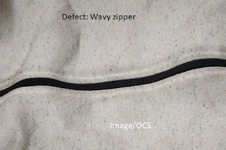 Wavy zipper attachment