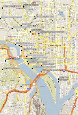 Washington DC map of attractions