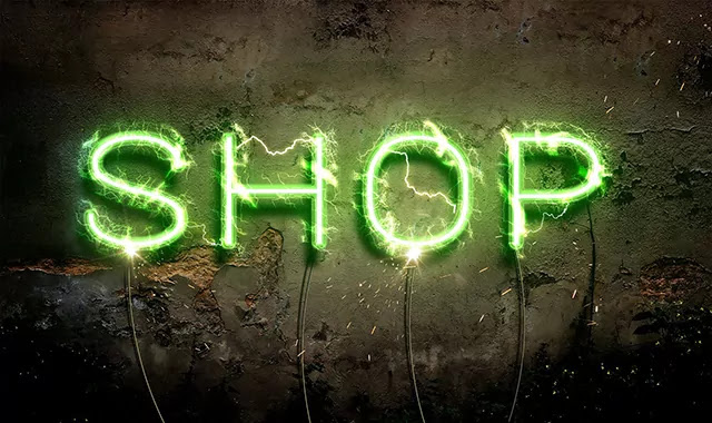 Electrified Neon Text effects (Neon Mockup) free